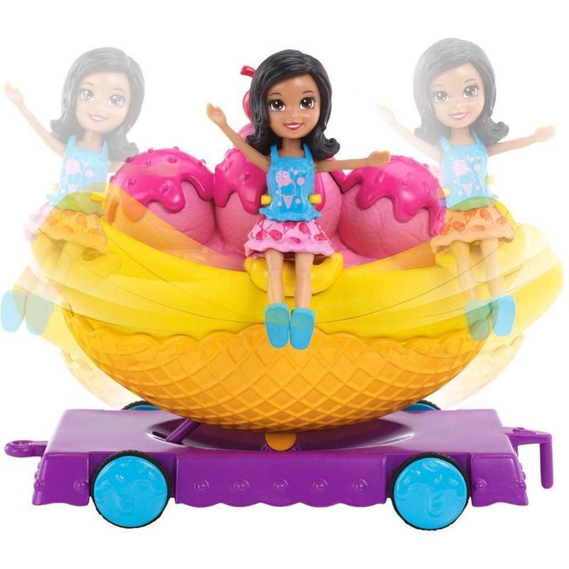 Polly Pocket Carrinho de Carnaval Banana Split Mattel DVJ68